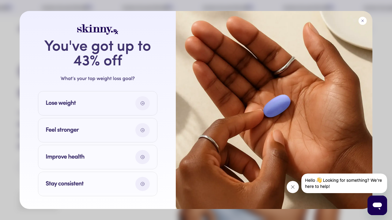 SkinnyRx website homepage